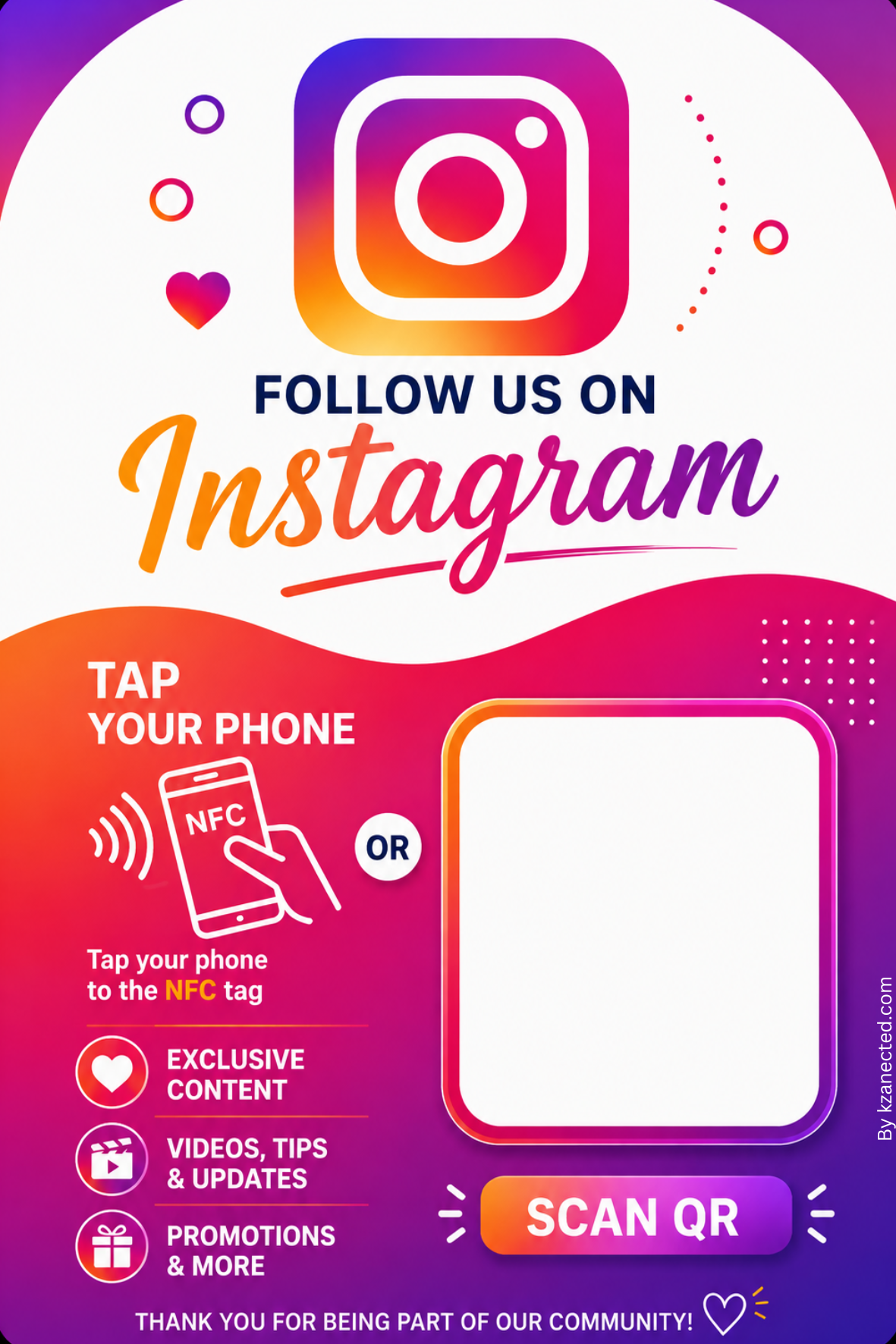 Instagram QR sign